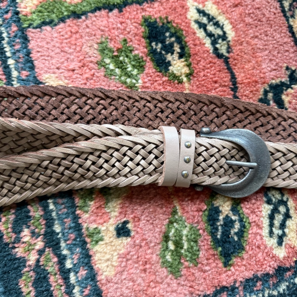 Free people We The Free Brix Leather woven Belt‎